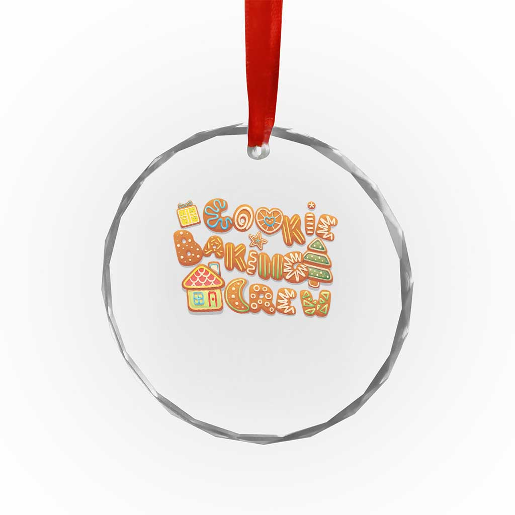 Funny Xmas Baking Crystal Glass Ornament Cookie Baking Crew Family Matching TS11 Print Your Wear