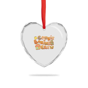 Funny Xmas Baking Heart Crystal Glass Ornament Cookie Baking Crew Family Matching TS11 Print Your Wear