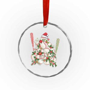 Funny Xmas Baseball Crystal Glass Ornament Santa Sports Balls Snow Xmas Tree TS11 Print Your Wear