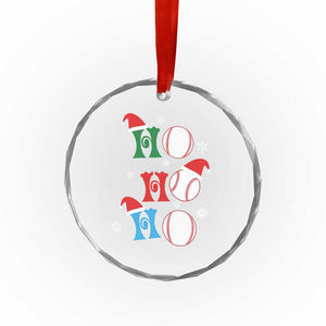 Funny Xmas Baseball Crystal Glass Ornament Triple Ho Sport Santa Hat TS11 Print Your Wear