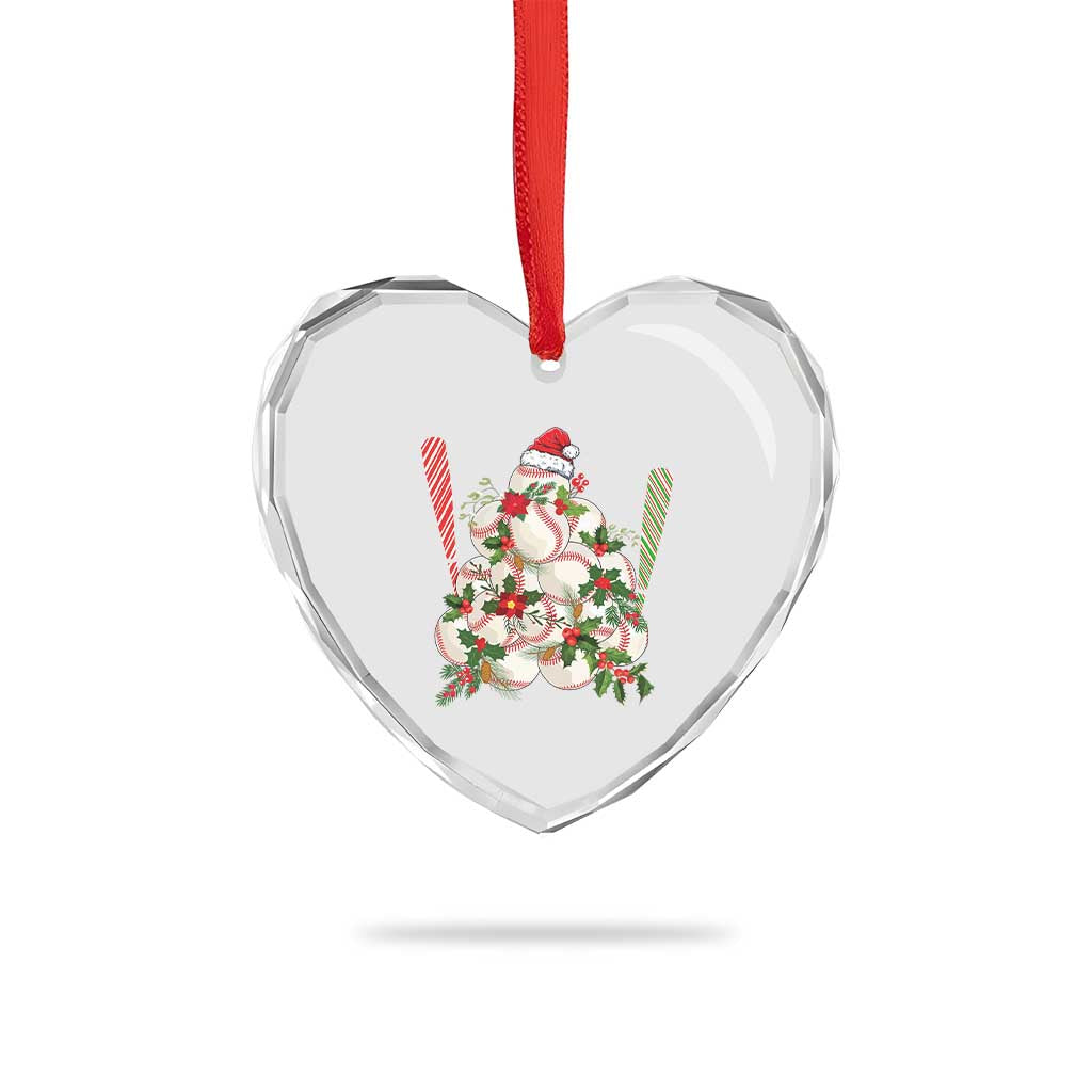 Funny Xmas Baseball Heart Crystal Glass Ornament Santa Sports Balls Snow Xmas Tree TS11 Print Your Wear