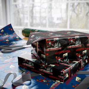 Funny Xmas Basketball Jersey Devil Wrapping Paper Roll Hoops For The Holidays TS12 Black Print Your Wear