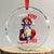 Funny Xmas Beer Crystal Glass Ornament I Want You To Get Me A Beer Santa Uncle Sam TS11 Transparent Glass 3'' Circle Print Your Wear