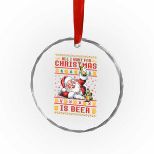 Funny Xmas Beer Crystal Glass Ornament It's the Most Wonderful Time For A Beer TS09 Print Your Wear