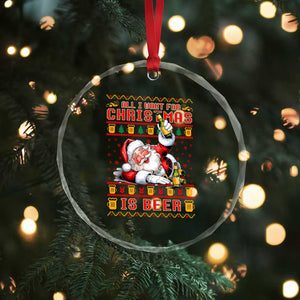 Funny Xmas Beer Crystal Glass Ornament It's the Most Wonderful Time For A Beer TS09 Print Your Wear