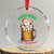 Funny Xmas Beer Crystal Glass Ornament Merry Drunk I'm Xmas Wasted Santa TS11 Transparent Glass 3'' Circle Print Your Wear