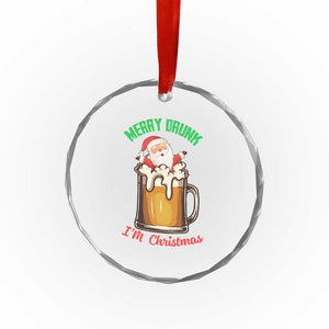 Funny Xmas Beer Crystal Glass Ornament Merry Drunk I'm Xmas Wasted Santa TS11 Print Your Wear