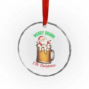 Funny Xmas Beer Crystal Glass Ornament Merry Drunk I'm Xmas Wasted Santa TS11 Print Your Wear