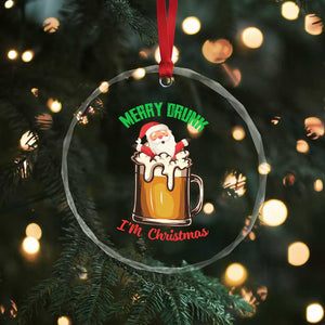 Funny Xmas Beer Crystal Glass Ornament Merry Drunk I'm Xmas Wasted Santa TS11 Print Your Wear