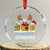 Funny Xmas Beer Crystal Glass Ornament Reinbeers Reindeer Drinking Beer TS09 Transparent Glass 3'' Circle Print Your Wear