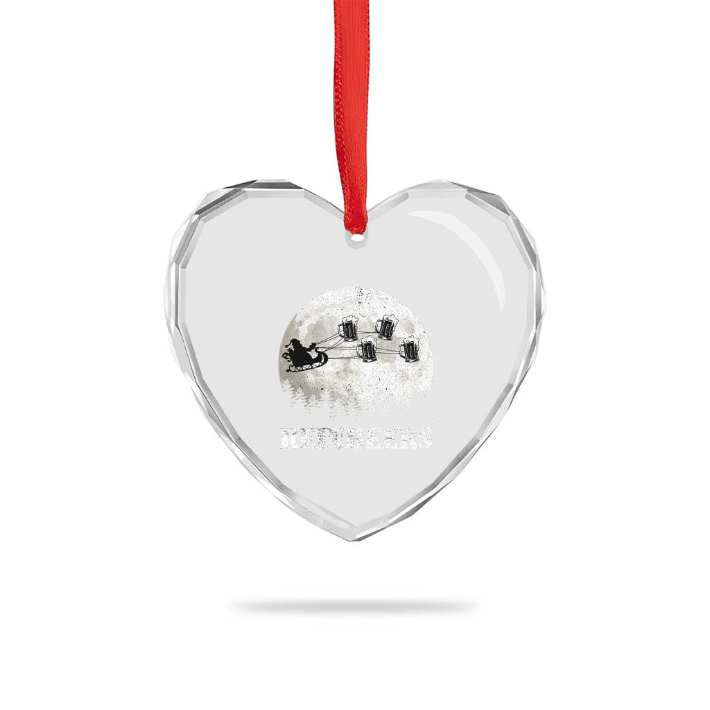 Funny Xmas Beers Heart Crystal Glass Ornament Reinbeers Santa Sleigh Moon TS11 Print Your Wear