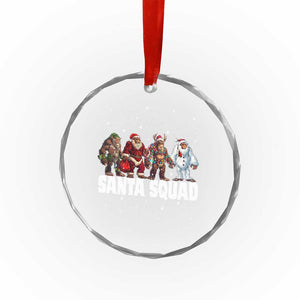Funny Xmas Bigfoot Crystal Glass Ornament Santa Squad Sasquatch Cosplay Elf Santa Snowman TS11 Print Your Wear