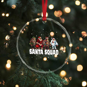 Funny Xmas Bigfoot Crystal Glass Ornament Santa Squad Sasquatch Cosplay Elf Santa Snowman TS11 Print Your Wear