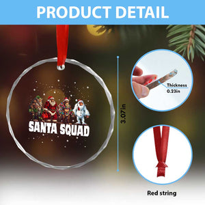 Funny Xmas Bigfoot Crystal Glass Ornament Santa Squad Sasquatch Cosplay Elf Santa Snowman TS11 Print Your Wear