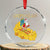 Funny Xmas Bitcoin Crypto Claus Crystal Glass Ornament TS09 Transparent Glass 3'' Circle Print Your Wear
