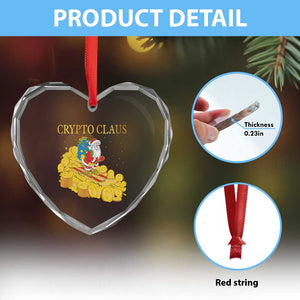 Funny Xmas Bitcoin Crypto Claus Heart Crystal Glass Ornament TS09 Print Your Wear
