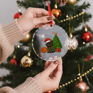 Funny Xmas Black Cat Crystal Glass Ornament Gift For Cat Lover TS12 Print Your Wear