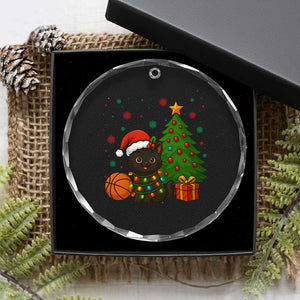Funny Xmas Black Cat Crystal Glass Ornament Gift For Cat Lover TS12 Print Your Wear