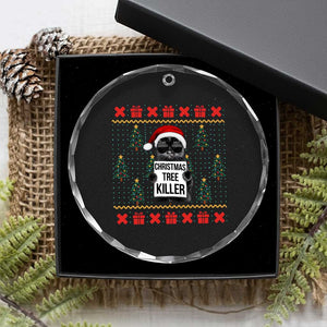 Funny Xmas Black Cat Crystal Glass Ornament Xmas Tree Killer Santa Kitten TS12 Print Your Wear