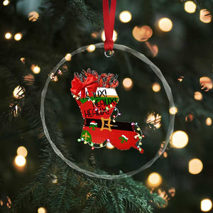 Funny Xmas Cajun Crystal Glass Ornament Triple Heaux Santa Louisiana Map Crawfish TS11 Print Your Wear