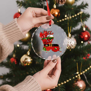 Funny Xmas Cajun Crystal Glass Ornament Triple Heaux Santa Louisiana Map Crawfish TS11 Print Your Wear