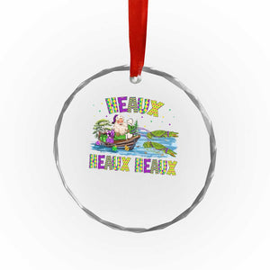 Funny Xmas Cajun Louisiana Crystal Glass Ornament Heaux Heaux Heaux Santa Alligator TS11 Print Your Wear