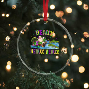 Funny Xmas Cajun Louisiana Crystal Glass Ornament Heaux Heaux Heaux Santa Alligator TS11 Print Your Wear