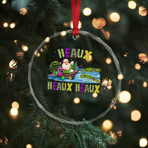 Funny Xmas Cajun Louisiana Crystal Glass Ornament Heaux Heaux Heaux Santa Alligator TS11 Print Your Wear