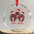 Funny Xmas Cajun Louisiana Crystal Glass Ornament Roux-Dolph Crawfish Reindeers Santa Hat TS11 Transparent Glass 3'' Circle Print Your Wear