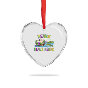 Funny Xmas Cajun Louisiana Heart Crystal Glass Ornament Heaux Heaux Heaux Santa Alligator TS11 Print Your Wear