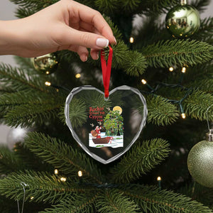 Funny Xmas Cajun Louisiana Heart Crystal Glass Ornament Rockin' Around The Cypress Trees Santa Alligator TS11 Print Your Wear