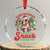 Funny Xmas Cake Crystal Glass Ornament Torn Between Looking' Like a Snack TS09 Transparent Glass 3'' Circle Print Your Wear