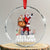 Funny Xmas Cat Crystal Glass Ornament Cats For Everybody Xmas Santa Pet TS11 Transparent Glass 3'' Circle Print Your Wear