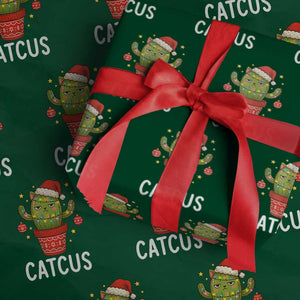 Funny Xmas Catcus Wrapping Paper Roll Succulent Lover Gift TS12 Green Print Your Wear