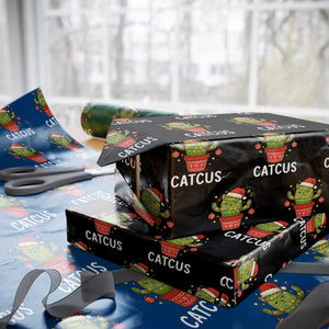 Funny Xmas Catcus Wrapping Paper Roll Succulent Lover Gift TS12 Black Print Your Wear