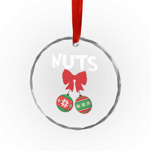 Funny Xmas Couple Crystal Glass Ornament Chest Nuts Baubles TS11 Print Your Wear