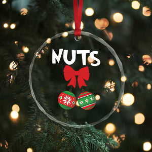 Funny Xmas Couple Crystal Glass Ornament Chest Nuts Baubles TS11 Print Your Wear