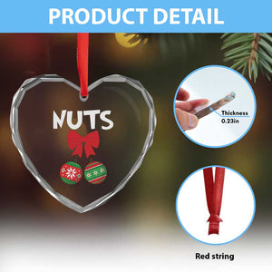 Funny Xmas Couple Heart Crystal Glass Ornament Chest Nuts Baubles TS11 Print Your Wear