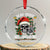 Funny Xmas Crystal Glass Ornament Dead Inside But Jolly AF Skull Skeleton TS09 Transparent Glass 3'' Circle Print Your Wear
