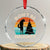 Funny Xmas Crystal Glass Ornament Don't Be Naughty Dog Peeing Christmas Tree TS09 Transparent Glass 3'' Circle Print Your Wear