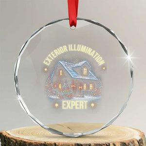 Funny Xmas Crystal Glass Ornament Exterior Illumination Expert Christmas Lights Home TS09 Transparent Glass 3'' Circle Print Your Wear