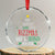 Funny Xmas Crystal Glass Ornament Have Yourself A Sigma Little Rizzmas And A Skibidi New Year TS09 Transparent Glass 3'' Circle Print Your Wear