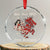 Funny Xmas Crystal Glass Ornament Hide Your Wife From Krampus TS09 Transparent Glass 3'' Circle Print Your Wear