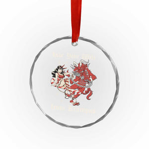 Funny Xmas Crystal Glass Ornament Hide Your Wife From Krampus TS09 Print Your Wear