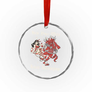Funny Xmas Crystal Glass Ornament Hide Your Wife From Krampus TS09 Print Your Wear