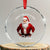 Funny Xmas Crystal Glass Ornament I Don't Believe In You Either Angry Santa TS09 Transparent Glass 3'' Circle Print Your Wear
