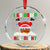 Funny Xmas Crystal Glass Ornament I Go Down All Night Santa Chimney TS11 Transparent Glass 3'' Circle Print Your Wear