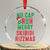 Funny Xmas Crystal Glass Ornament No Cap BRUH Merry Skibidi Rizzmas TS09 Transparent Glass 3'' Circle Print Your Wear