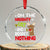 Funny Xmas Crystal Glass Ornament On The List Of Naughty And I Regret Nothing Reindeer TS09 Transparent Glass 3'' Circle Print Your Wear