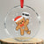 Funny Xmas Crystal Glass Ornament Op Snap Gingerbread Broken Heart TS09 Transparent Glass 3'' Circle Print Your Wear